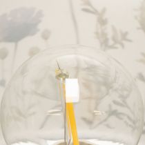gjenstander LED-bordlampe med blomstermønster for stilig stuebelysning, 23 cm