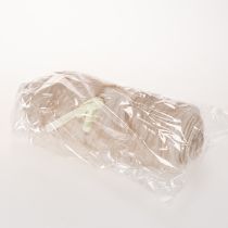 gjenstander Beige bordløper med fuskepelsoverflate som pelsbånd, 24x140 cm
