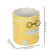 gjenstander Sylinderformet dekorativ andevase i keramikk for et stilig hjem, 13 cm, 2 stk.