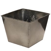 gjenstander Firkantet metallplantekasse med grantremotiv, 18 cm