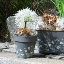 gjenstander Blomsterpotte med delikat villblomsterdesign, praktisk bruk på balkong eller terrasse, 15 cm, 3 deler
