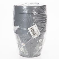 gjenstander Blomsterpotte med tusenfrydmotiv for stilig interiørdesign, 11 cm, 4 deler