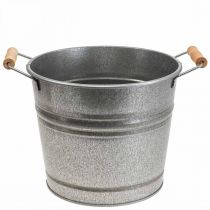 gjenstander Plantekar planter vintage dekorativ metall bøtte Ø22cm H20cm