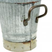 gjenstander Plantekasse metall med håndtak vintage dekorasjon Ø26/20/17cm sett med 3