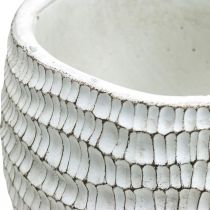 gjenstander Plantekar Betong Hvit Vintage Honeycomb Dekorativ Blomsterkrukke H15cm Ø15cm