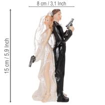 gjenstander Kaketopper brudepar 15,5 cm