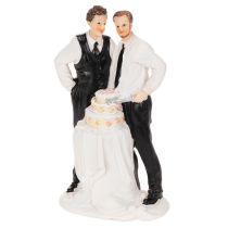 gjenstander Kaketopper av et mannlig par med kake, 16,5 cm