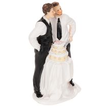 gjenstander Kaketopper av et mannlig par med kake, 16,5 cm
