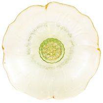 gjenstander Dekorativ glassplate med fot, blomsterdesign, ideell for festlig presentasjon, 15 cm