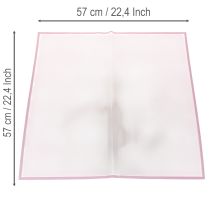gjenstander Transmatt rosa våtbestandig blomsterfolie 57 cm, tilskåret til buketter, 20 stk.