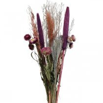 gjenstander Tørkede blomster Bukett med rosa engblomster og frokostblandinger 70-75cm