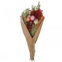 gjenstander Bukett tørkede blomster Bukett engblomster Rød H50cm 150g