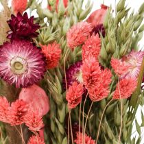 gjenstander Tørket blomsterbukett, stråblomster, korn, valmuekapsel, Phalaris, sivgress, 55 cm
