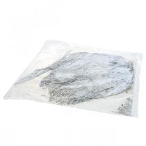 gjenstander Dekorative tørkede planter av hvit palmefiber 250 g håndverksmateriale