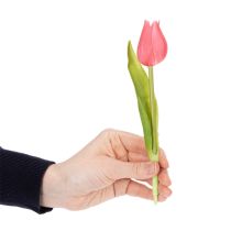 gjenstander Høykvalitets tulipanblomst som en naturtro kopi for bordvaser, 21 cm, 6 stk.