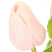 gjenstander Kunstige tulipaner til vårdekorasjon, stue og kjøkken, med naturtro utseende, 30 cm, 7 stk.