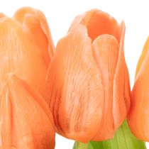 gjenstander Kunstige tulipaner til vårdekorasjon, stue og kjøkken, med naturtro utseende, 30 cm, 7 stk.