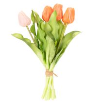 gjenstander Kunstige tulipaner til vårdekorasjon, stue og kjøkken, med naturtro utseende, 30 cm, 7 stk.