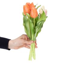 gjenstander Kunstige tulipaner til vårdekorasjon, stue og kjøkken, med naturtro utseende, 30 cm, 7 stk.