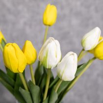 gjenstander Kunstige tulipanblomster for realistisk vårdekorasjon i stue eller kontor, 40 cm, 7 stk.
