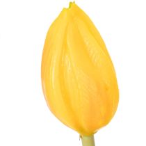 gjenstander Kunstig tulipanbukett, fargerik, realistisk dekorasjon, høy kvalitet for hjemmet, 43 cm, 7 stk.