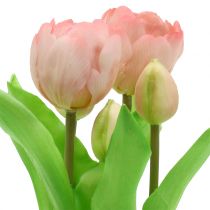 gjenstander Kunstige blomster i potte Kunstige tulipaner Rosa Gul 22,5cm