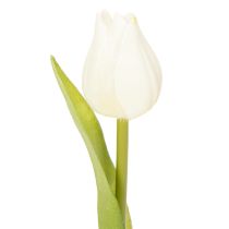 gjenstander Kunstig tulipan, realistisk dekorasjon, slitesterk silkeblomst til hjemmet, 21 cm, 6 stk.