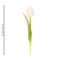 gjenstander Kunstig tulipan, realistisk dekorasjon, slitesterk silkeblomst til hjemmet, 21 cm, 6 stk.