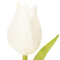 gjenstander Kunstig tulipan, realistisk dekorasjon, slitesterk kunstig blomst til hjemmet, 21 cm, 6 deler