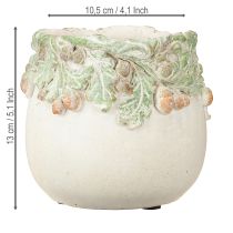 gjenstander Blomsterpotte Høst Eikenøtter Støpt Stein Ø14,5 cm H13 cm