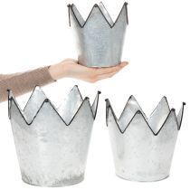 gjenstander Blomsterpottekrone metall dekorativ sink Ø21,5/19,5/17 cm sett med 3