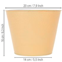 gjenstander Metallplantekasse, pastell oransje, Ø20 cm H16 cm