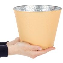 gjenstander Metallplantekasse, pastell oransje, Ø20 cm H16 cm
