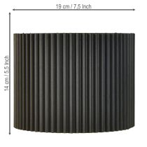 gjenstander Blomsterpotte i papir, svart, Ø19 cm, H14 cm, 3 stk.