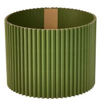 gjenstander Blomsterpotte av papir, mørkegrønn, Ø19 cm, H14 cm, 3 stk.