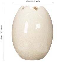gjenstander Dekorativ vase eggformet, moderne vårdekorasjon til stue, 26 cm