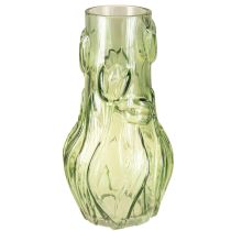 gjenstander Glassvase med preget tulipandesign for harmonisk romdesign, 30 cm