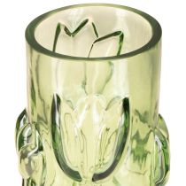 gjenstander Glassvase med preget tulipandesign for harmonisk romdesign, 30 cm