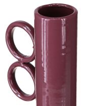gjenstander Moderne, kunstnerisk vase med lang hals og runde håndtak for stilig interiør, 24 cm