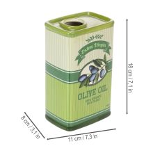 gjenstander Olivenoljevase, keramikk, ideell for kjøkkendekorasjon og middelhavsbord, 18 cm