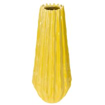 gjenstander Vase med rillet design for stilig interiørdekorasjon i stuen, 33 cm