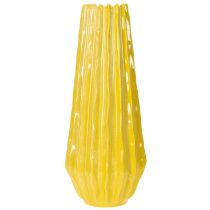 gjenstander Vase med rillet design for stilig interiørdekorasjon i stuen, 33 cm