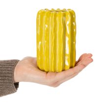 gjenstander Kaktusvase i keramikk, rillet strukturdesign for moderne livsstil, 13 cm, 4 deler