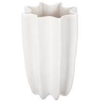gjenstander Ribbet vase, høy dekorativ vase for tørkede blomster, 24 cm