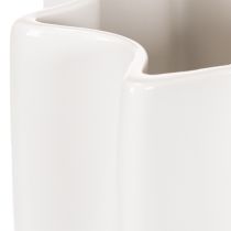 gjenstander Ribbet vase, høy dekorativ vase for tørkede blomster, 24 cm