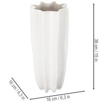 gjenstander Blomstervase riflet moderne dekorativ vase 38 cm