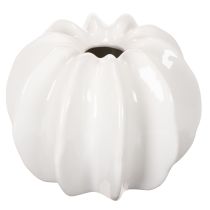 gjenstander Gresskarpyntvase, blank, høstdekorasjon til stue, 19 cm