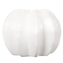 gjenstander Gresskarpyntvase, blank, høstdekorasjon til stue, 19 cm