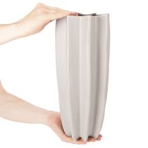 gjenstander Moderne ribbet vase, høy dekorativ vase for tørkede blomster, 38 cm