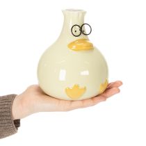 gjenstander Andefigurvase, keramikk, muntert design, ideell for moderne interiør, 15 cm, 2 stk.